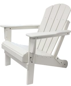 All-Weather Folding Adirondack Chair - White