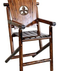 Char-Log Fleur-de-lis Bar Arm Chair