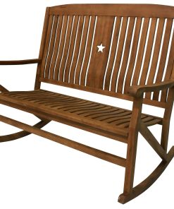 Classic Teak Bench Star Rocker
