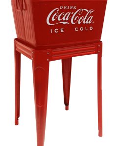 Coca-Cola® Red Retro Beverage Tub with Stand