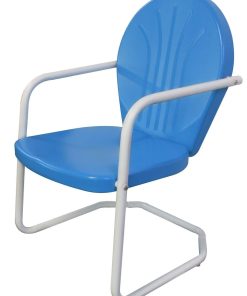 Retro Metal Chair Azure