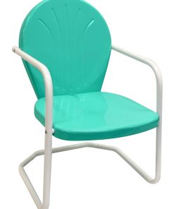 Teal Retro Metal Chair