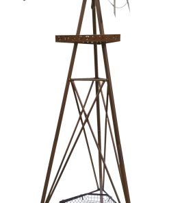 Windmill with Hanging Plant Hook and Planter Basket - For Pickup ONLY (Excluding Wholesale Orders)